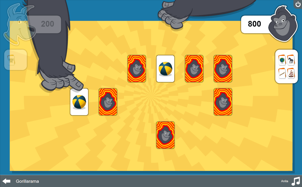 Gorillarama in-game screen