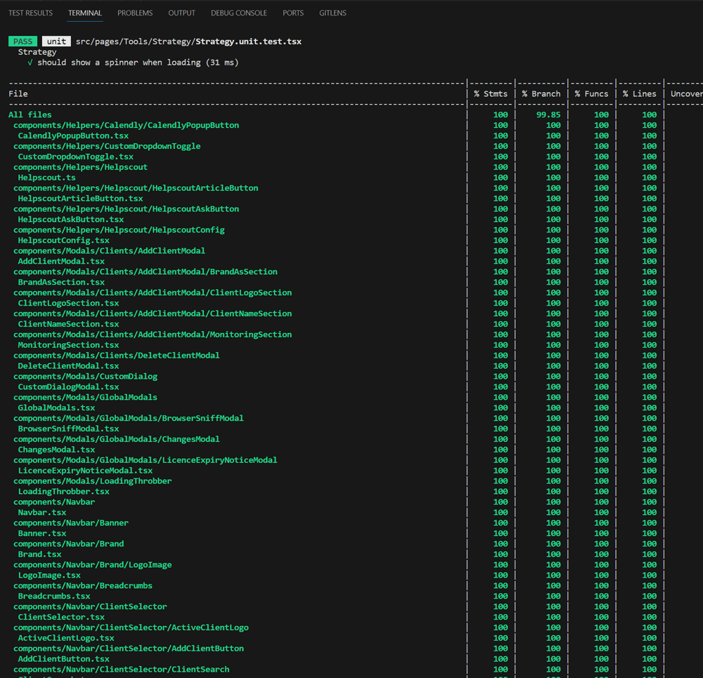 Jest unit tests